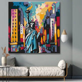 New York City in Picasso Style Painting by Numbers